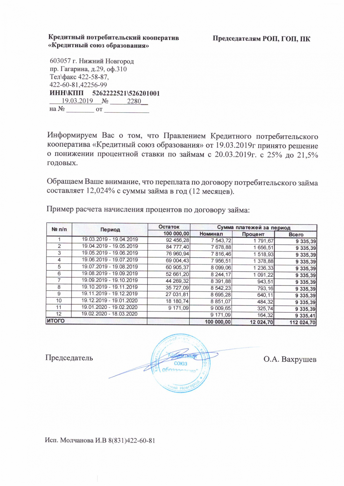 Понижение процентной ставки